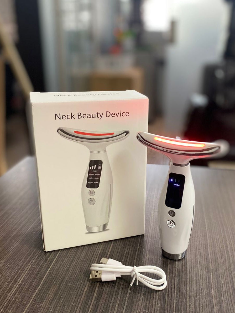 Masajeador facial con terapia de luz y microcorriente